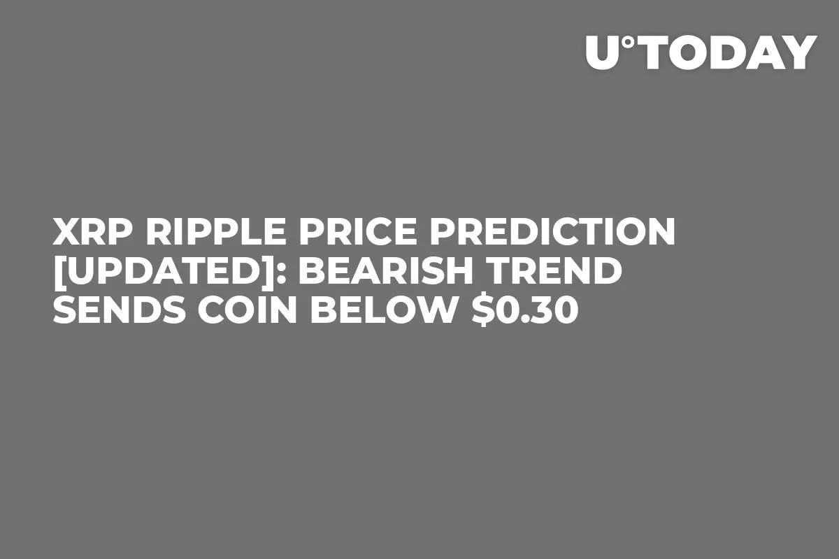 XRP Ripple Price Prediction [Updated]: Bearish Trend Sends Coin below $0.30