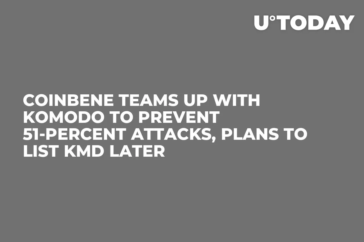 CoinBene Teams Up with Komodo to Prevent 51-Percent Attacks, Plans to List KMD Later