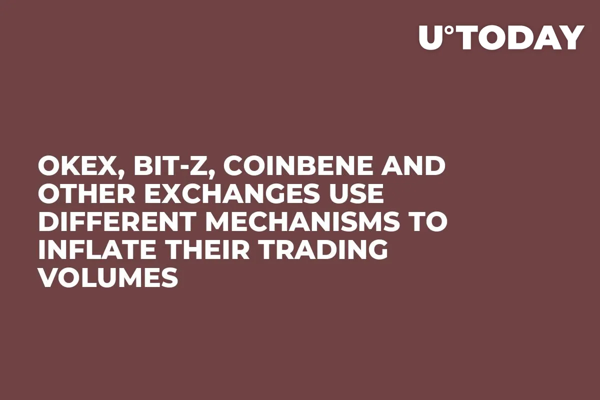 OKEx, Bit-Z, CoinBene and Other Exchanges Use Different Mechanisms to Inflate Their Trading Volumes