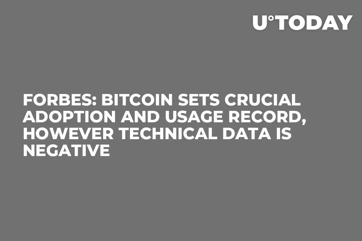Forbes: Bitcoin Sets Crucial Adoption and Usage Record, However Technical Data Is Negative