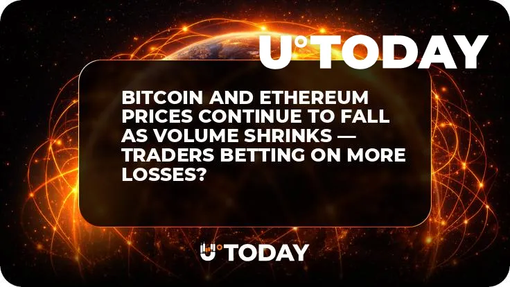 Bitcoin and Ethereum Prices Continue to Fall as Volume Shrinks — Traders Betting on More Losses?