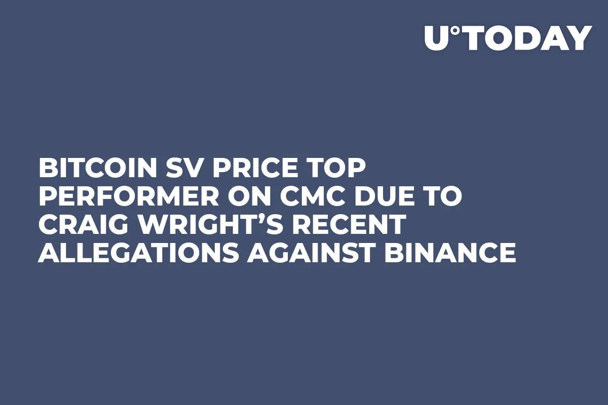 Bitcoin SV Price Top Performer on CMC Due to Craig Wright’s Recent Allegations Against Binance