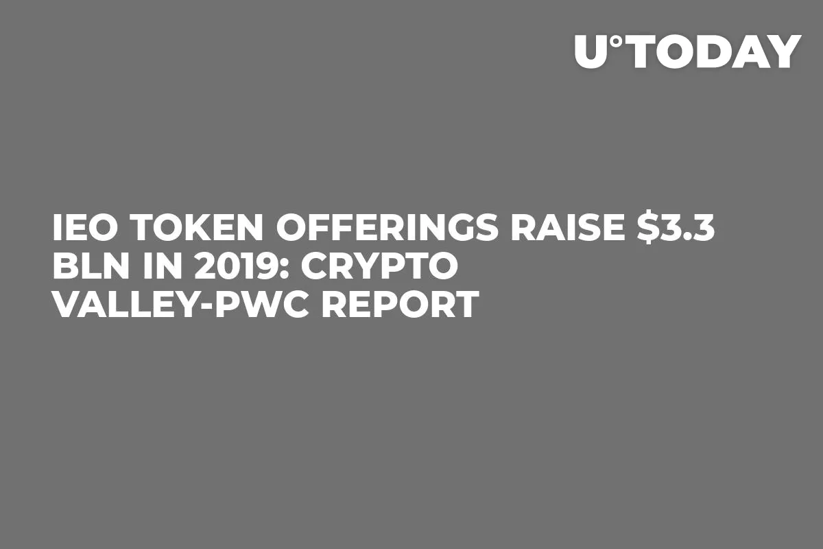 IEO Token Offerings Raise $3.3 Bln in 2019: Crypto Valley-PwC Report