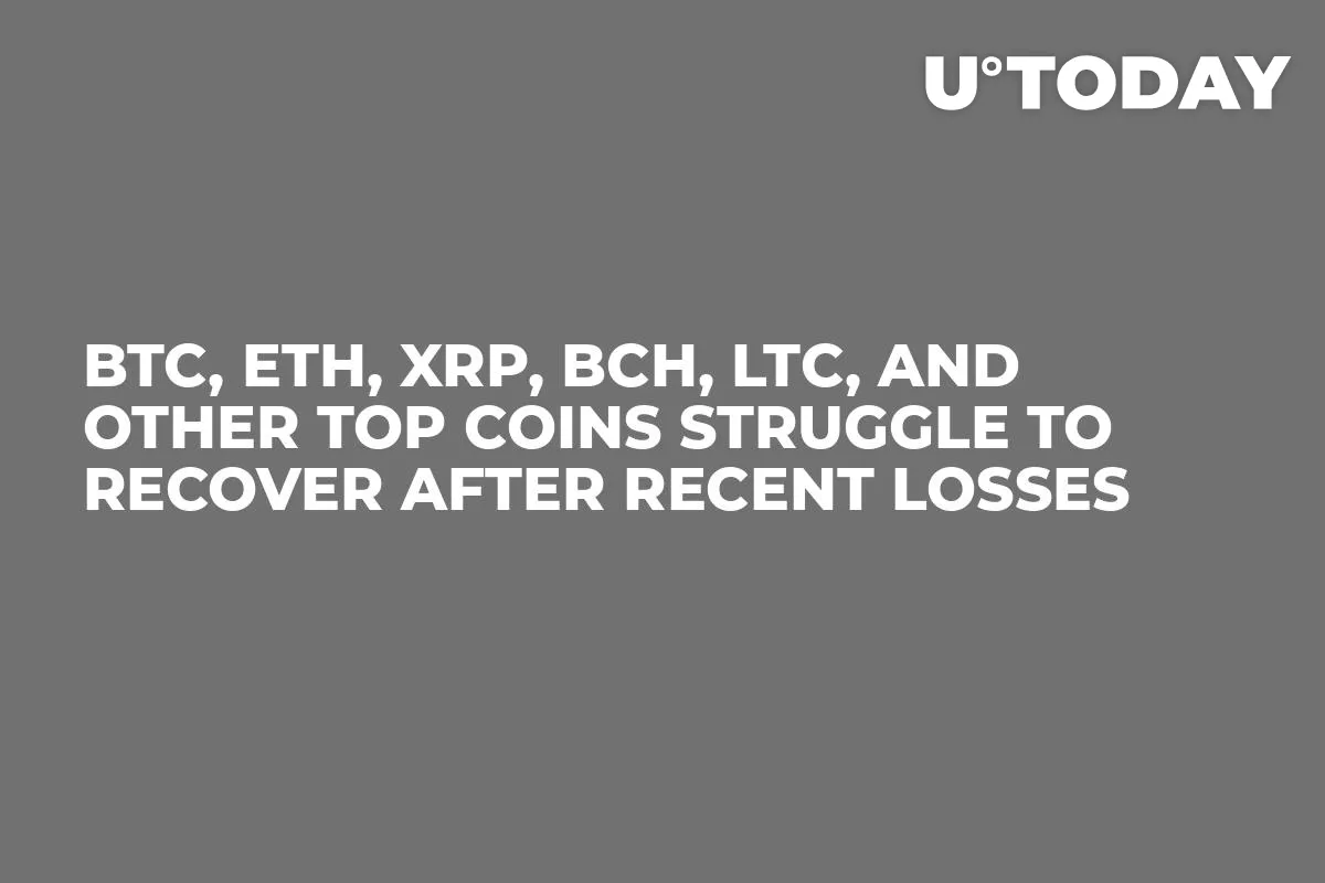 BTC, ETH, XRP, BCH, LTC, and Other Top Coins Struggle to Recover After Recent Losses