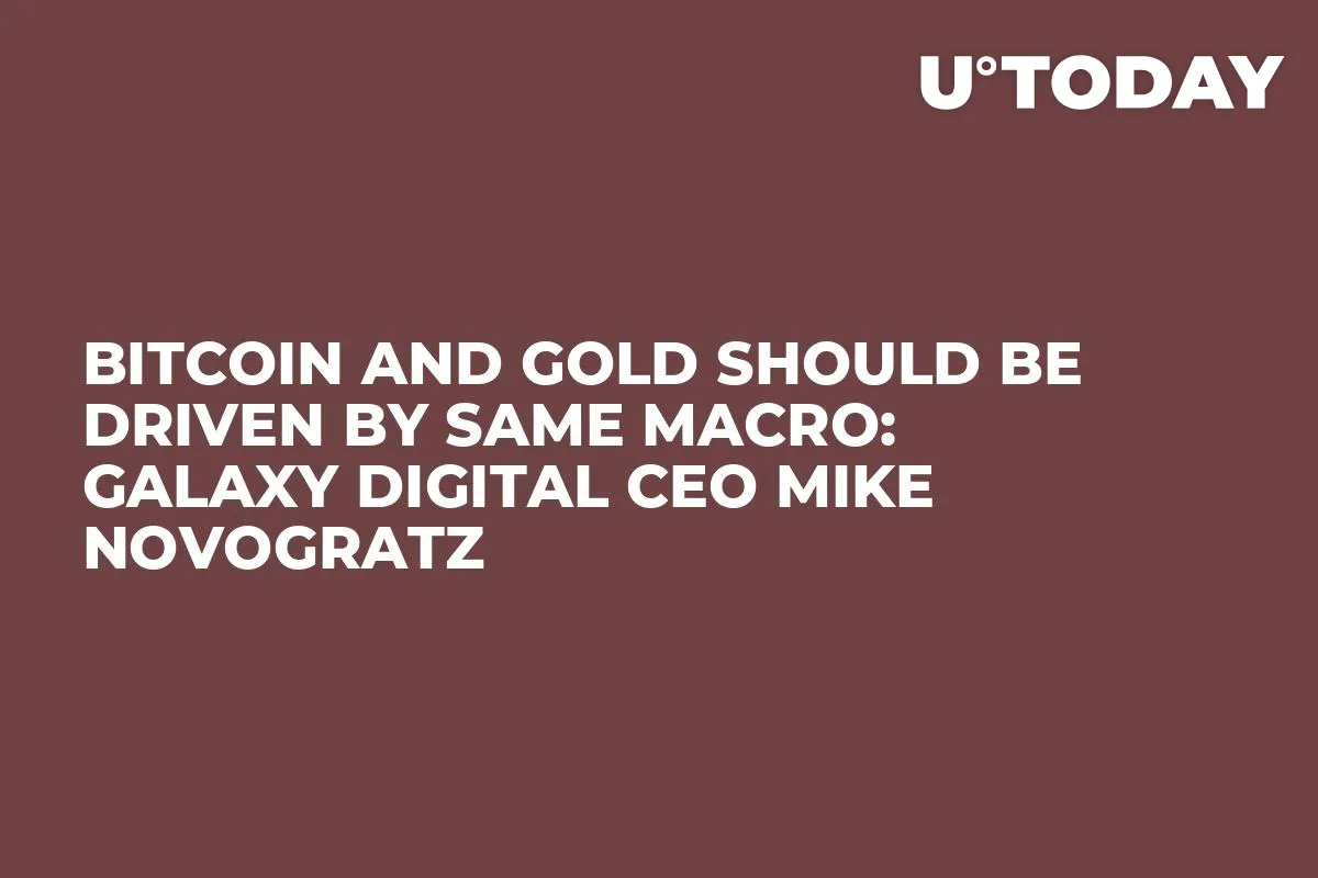 Bitcoin and Gold Should Be Driven by Same Macro: Galaxy Digital CEO Mike Novogratz