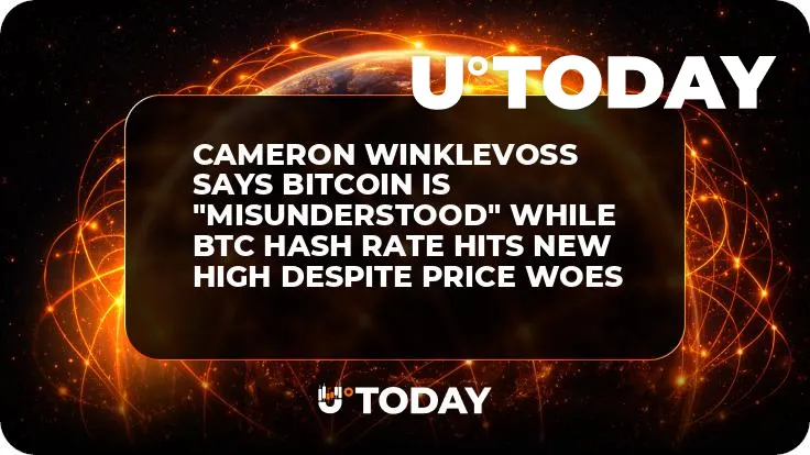 Cameron Winklevoss Says Bitcoin Is "Misunderstood" While BTC Hash Rate Hits New High Despite Price Woes