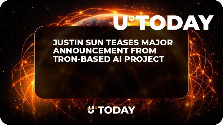 Justin Sun Teases Major Announcement from Tron-Based AI Project
