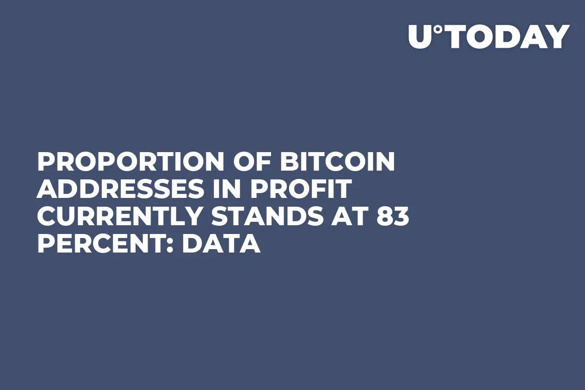 Proportion of Bitcoin Addresses in Profit Currently Stands at 83 Percent: Data