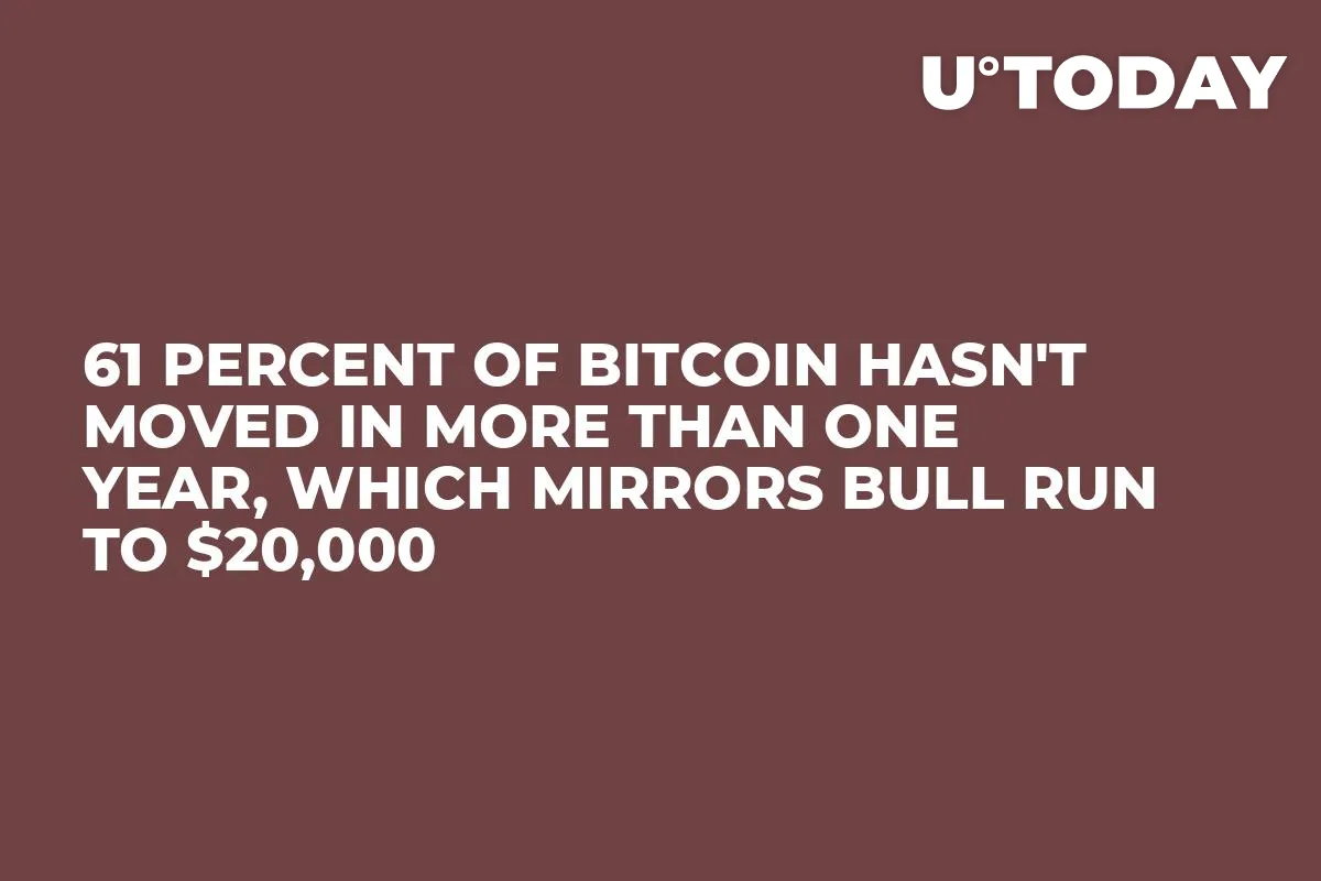 61 Percent of Bitcoin Hasn't Moved in More Than One Year, Which Mirrors Bull Run to $20,000