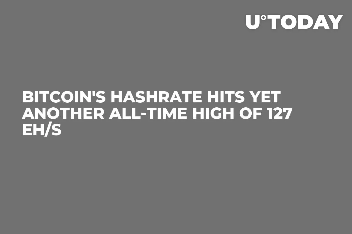 Bitcoin's Hashrate Hits Yet Another All-Time High of 127 EH/s
