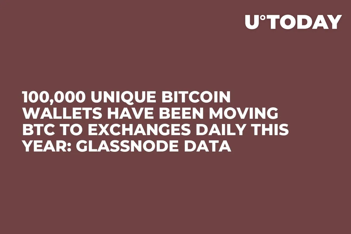 100,000 Unique Bitcoin Wallets Have Been Moving BTC to Exchanges Daily This Year: Glassnode Data