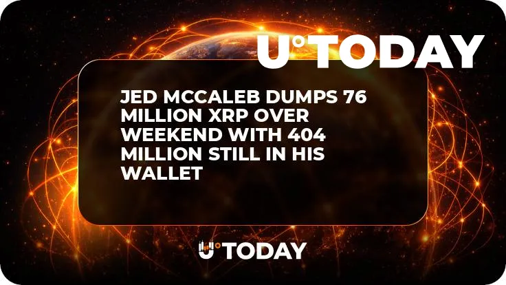 Jed McCaleb Dumps 76 Million XRP Over Weekend with 404 Million Still in His Wallet