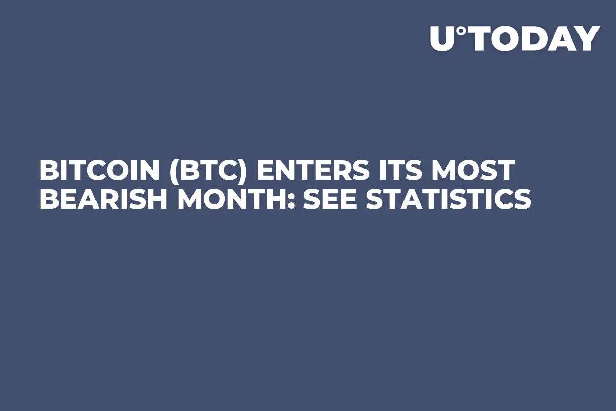 Bitcoin (BTC) Enters Its Most Bearish Month: See Statistics