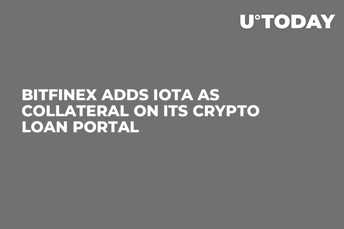 Bitfinex Adds IOTA as Collateral on Its Crypto Loan Portal