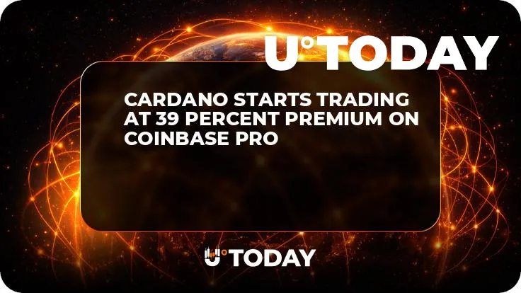 Cardano Starts Trading at 39 Percent Premium on Coinbase Pro