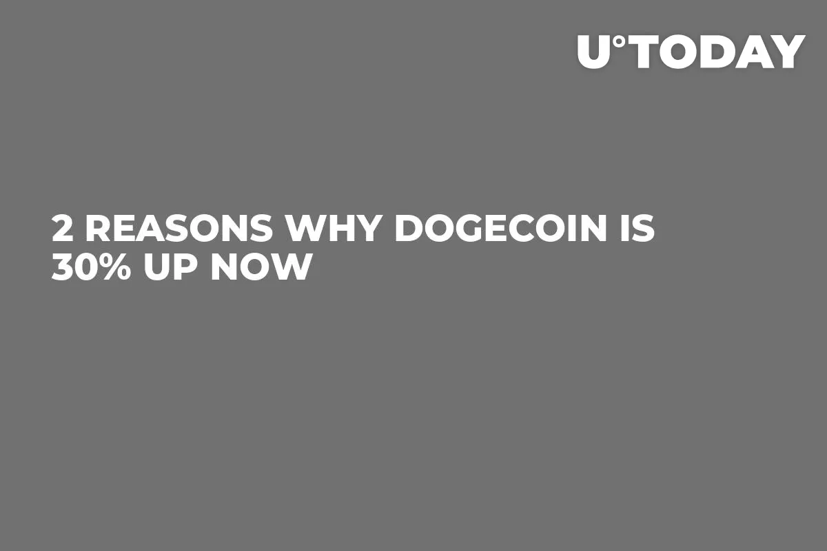 2 Reasons Why Dogecoin Is 30% Up Now