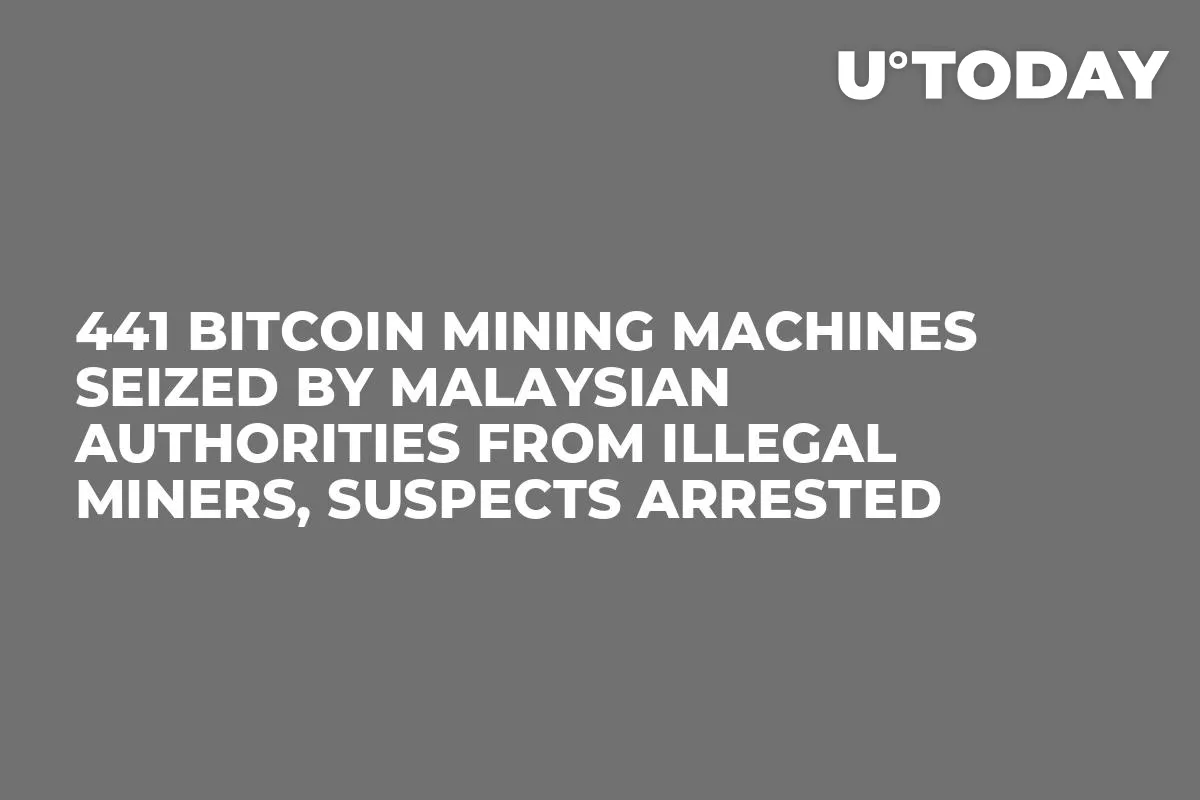 441 Bitcoin Mining Machines Seized by Malaysian Authorities from Illegal Miners, Suspects Arrested