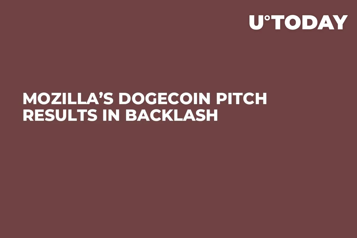 Mozilla’s Dogecoin Pitch Results in Backlash