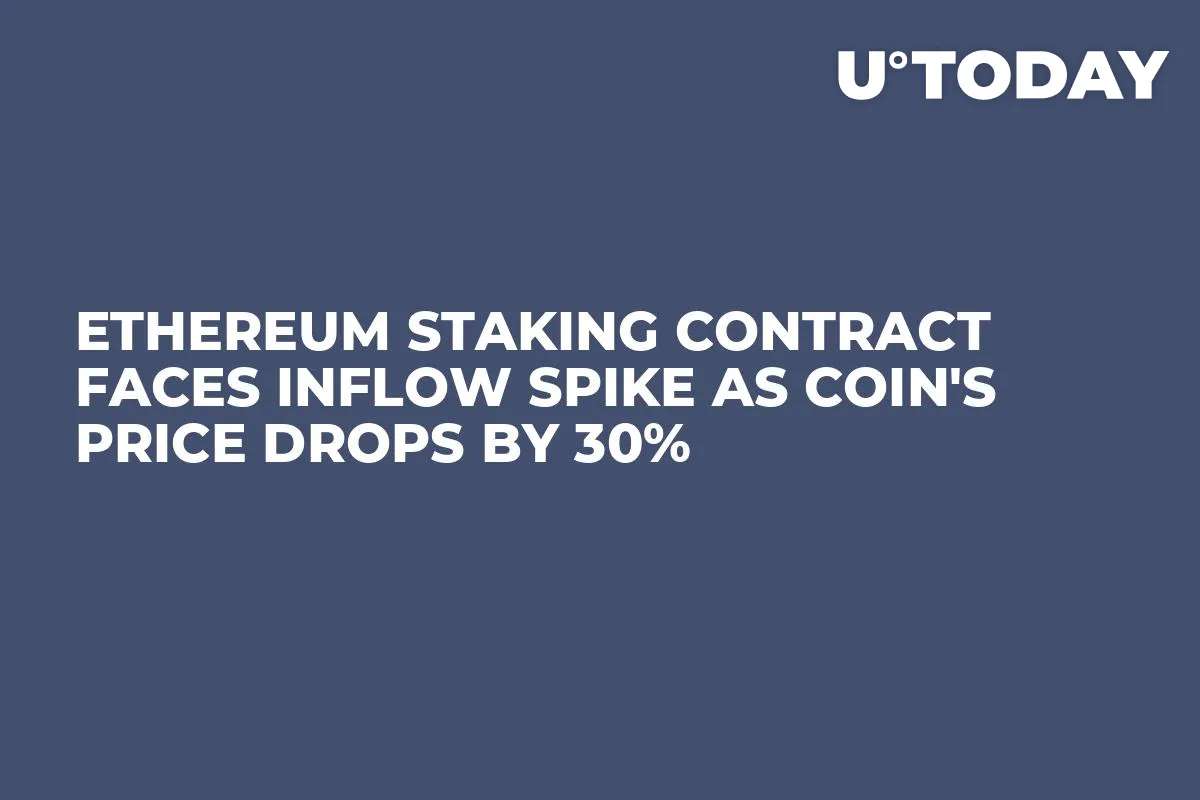 Ethereum Staking Contract Faces Inflow Spike as Coin's Price Drops by 30%
