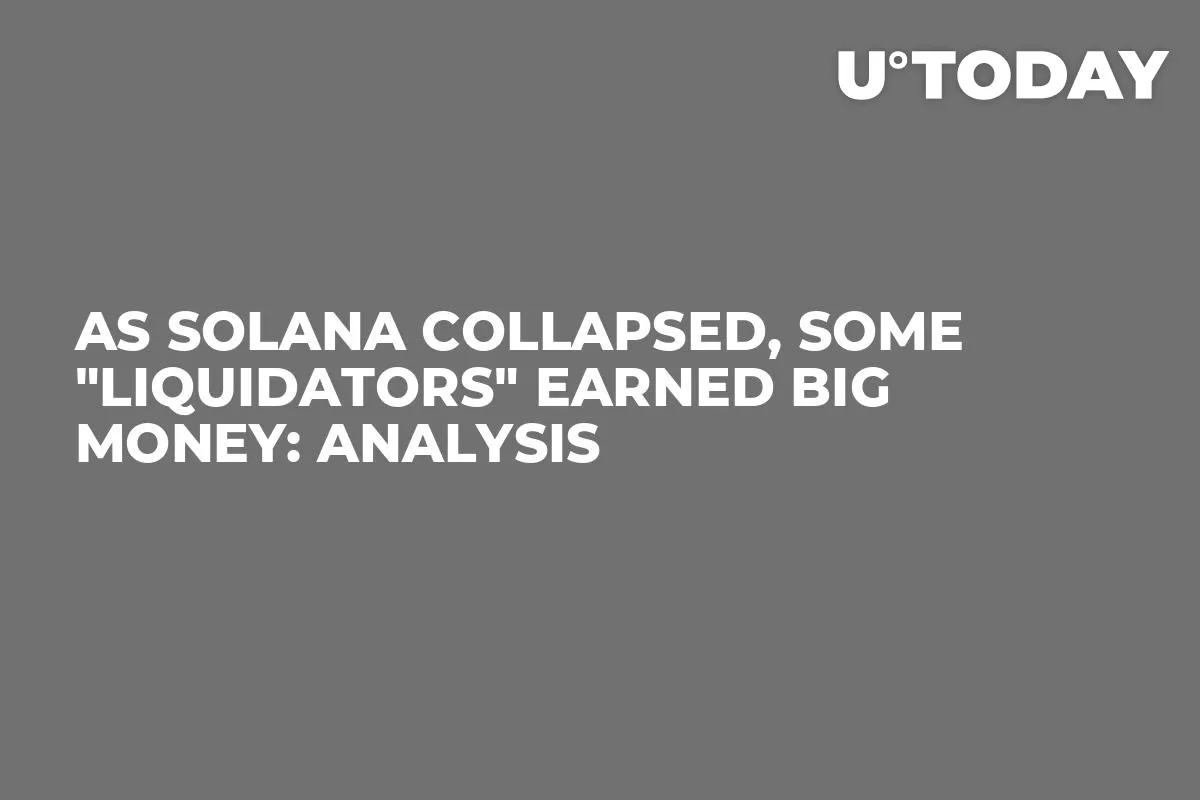 As Solana Collapsed, Some "Liquidators" Earned Big Money: Analysis