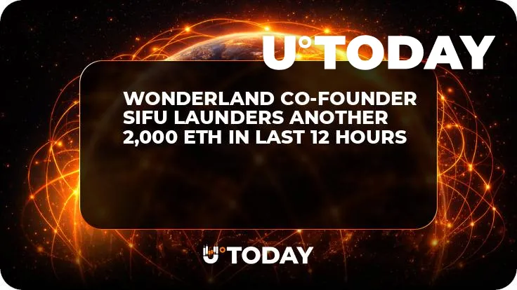 Wonderland Co-founder Sifu Launders Another 2,000 ETH in Last 12 Hours