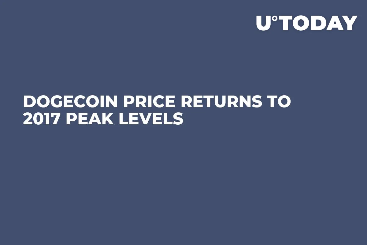 Dogecoin Price Returns to 2017 Peak Levels