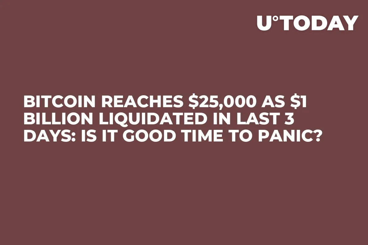 Bitcoin Reaches $25,000 as $1 Billion Liquidated in Last 3 Days: Is It Good Time to Panic?