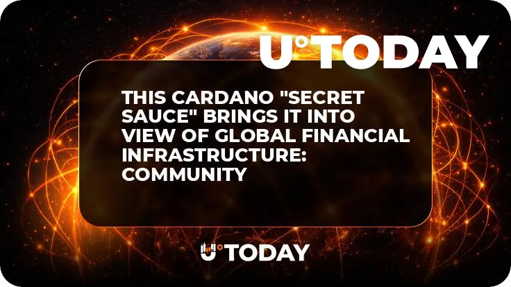 This Cardano "Secret Sauce" Brings It into View of Global Financial Infrastructure: Community