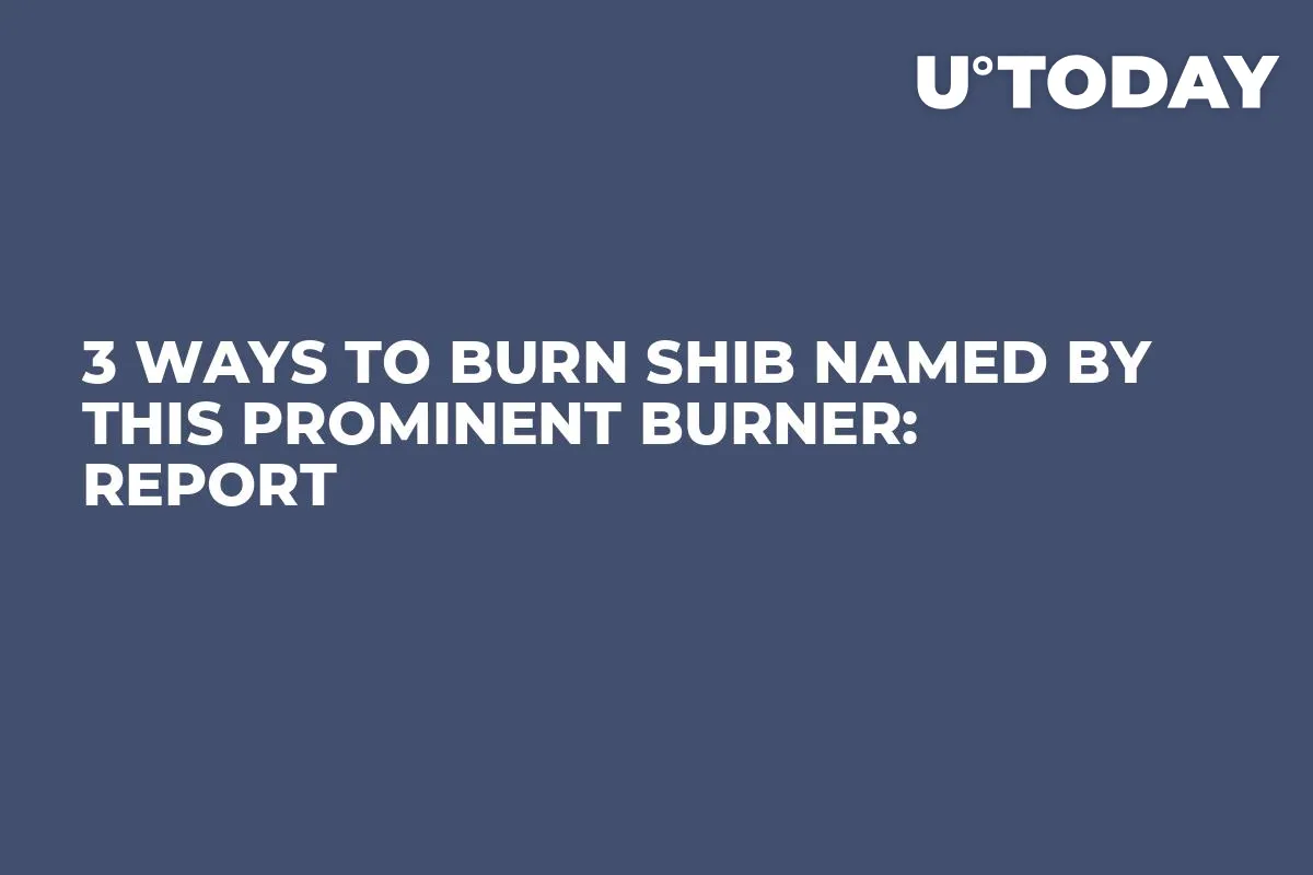 3 Ways to Burn SHIB Named by This Prominent Burner: Report
