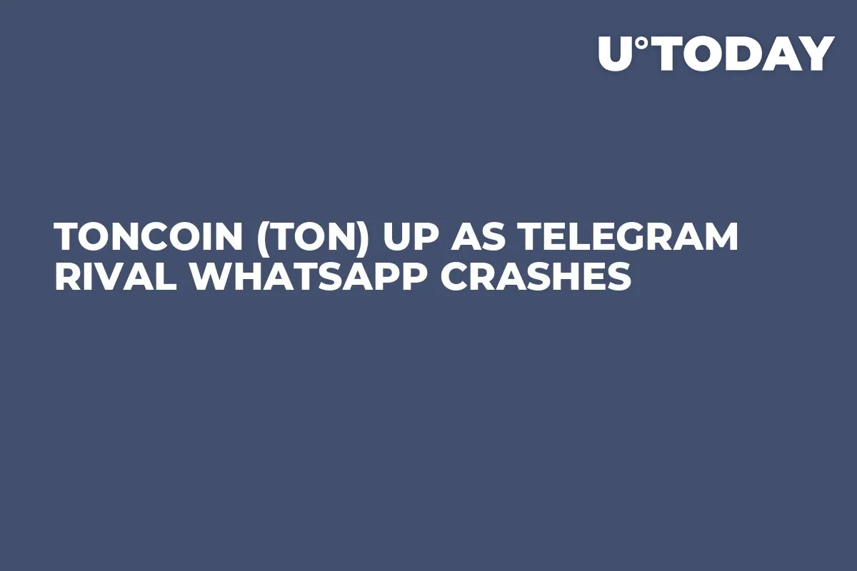 Toncoin (TON) Up as Telegram Rival WhatsApp Crashes