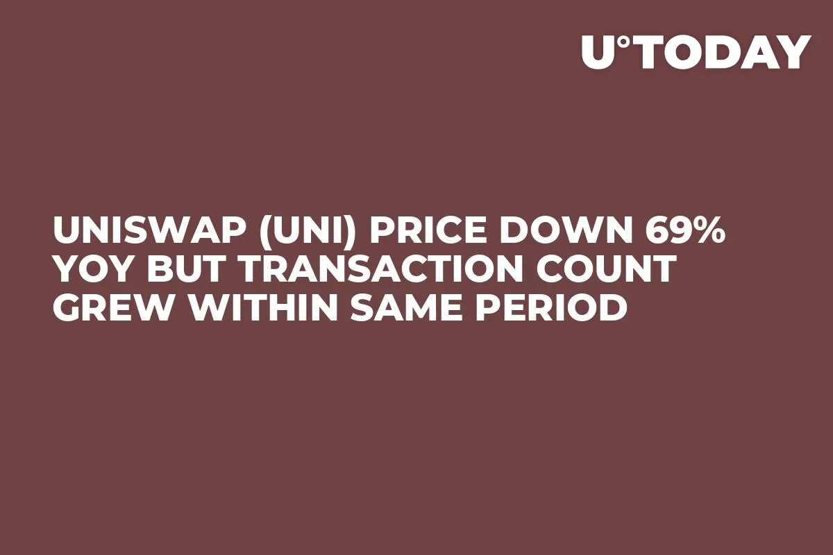 Uniswap (UNI) Price Down 69% YoY but Transaction Count Grew Within Same Period