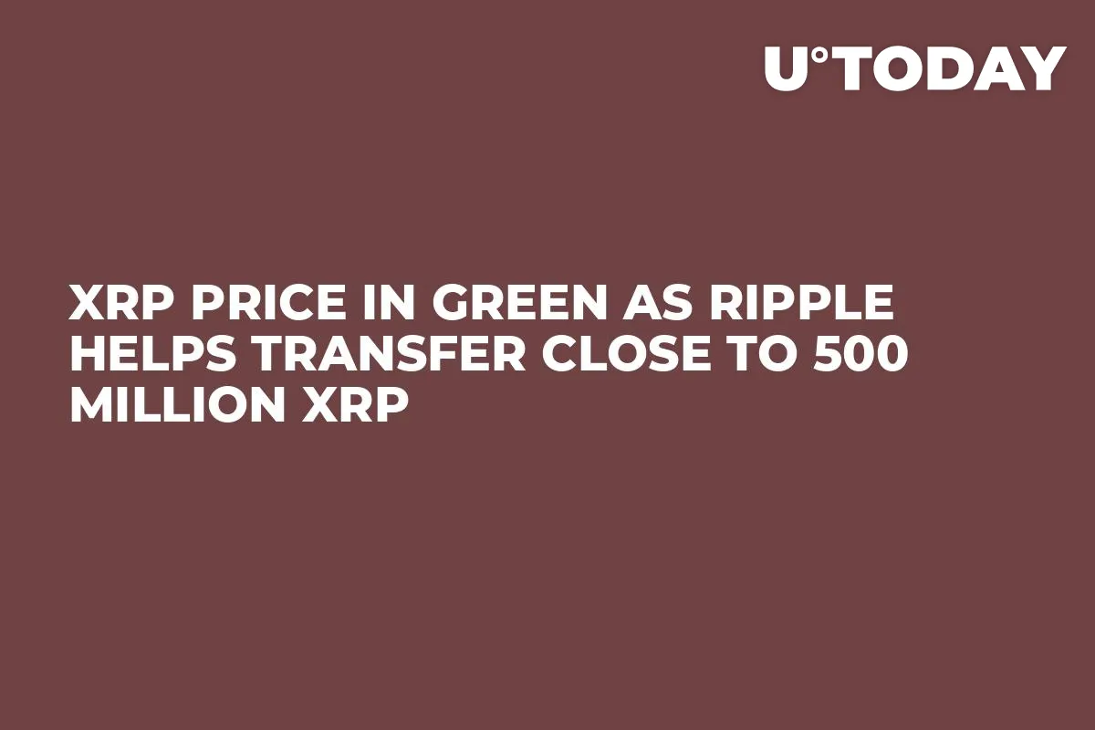 XRP Price in Green as Ripple Helps Transfer Close to 500 Million XRP