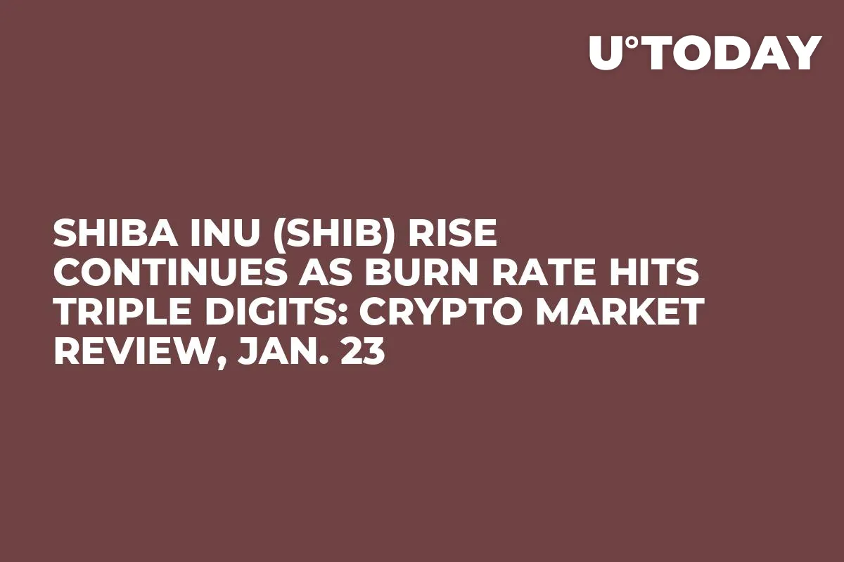 Shiba Inu (SHIB) Rise Continues as Burn Rate Hits Triple Digits: Crypto Market Review, Jan. 23