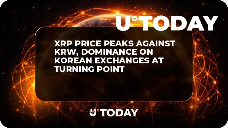 XRP Price Peaks Against KRW, Dominance on Korean Exchanges at Turning Point