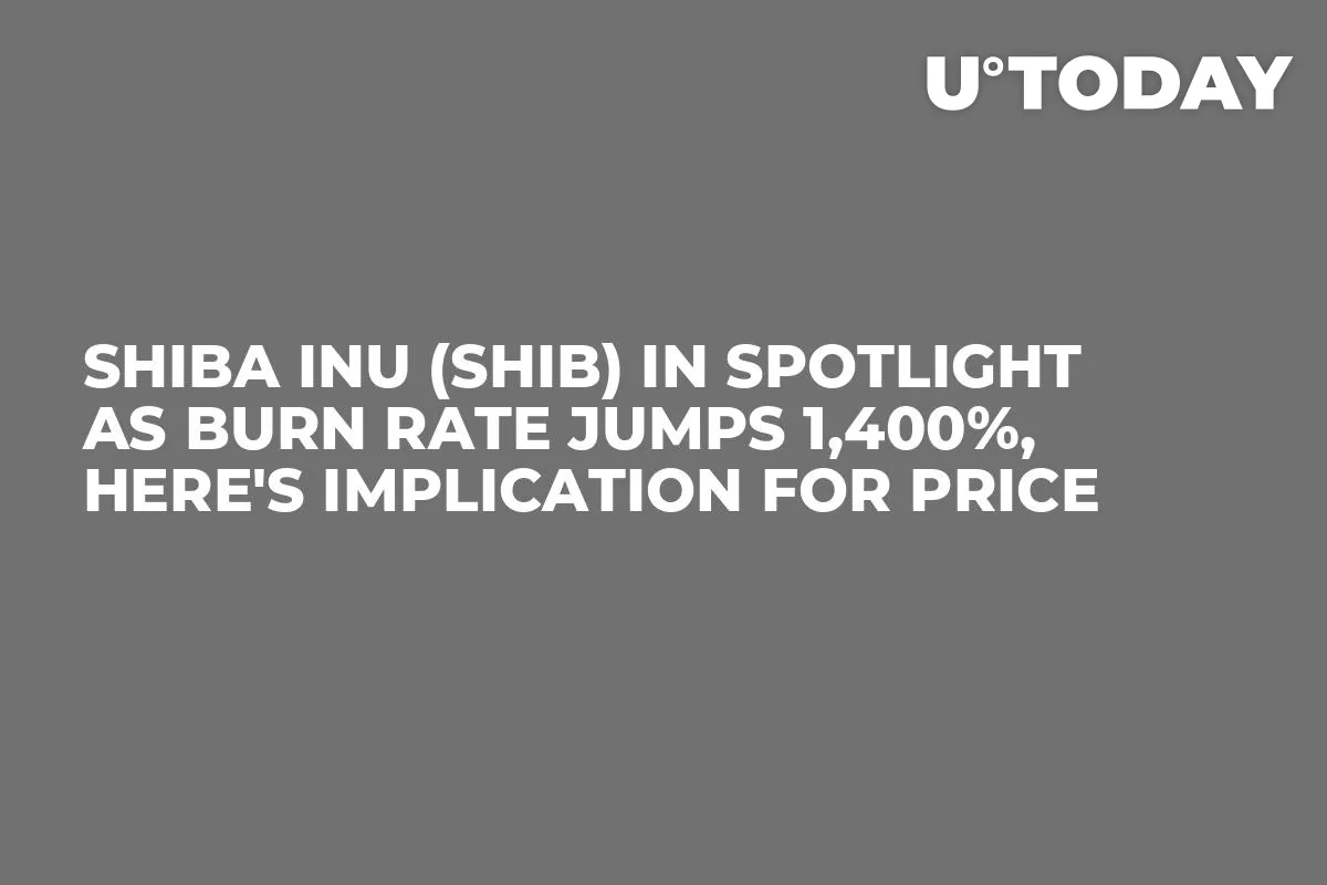 Shiba Inu (SHIB) in Spotlight as Burn Rate Jumps 1,400%, Here's Implication for Price