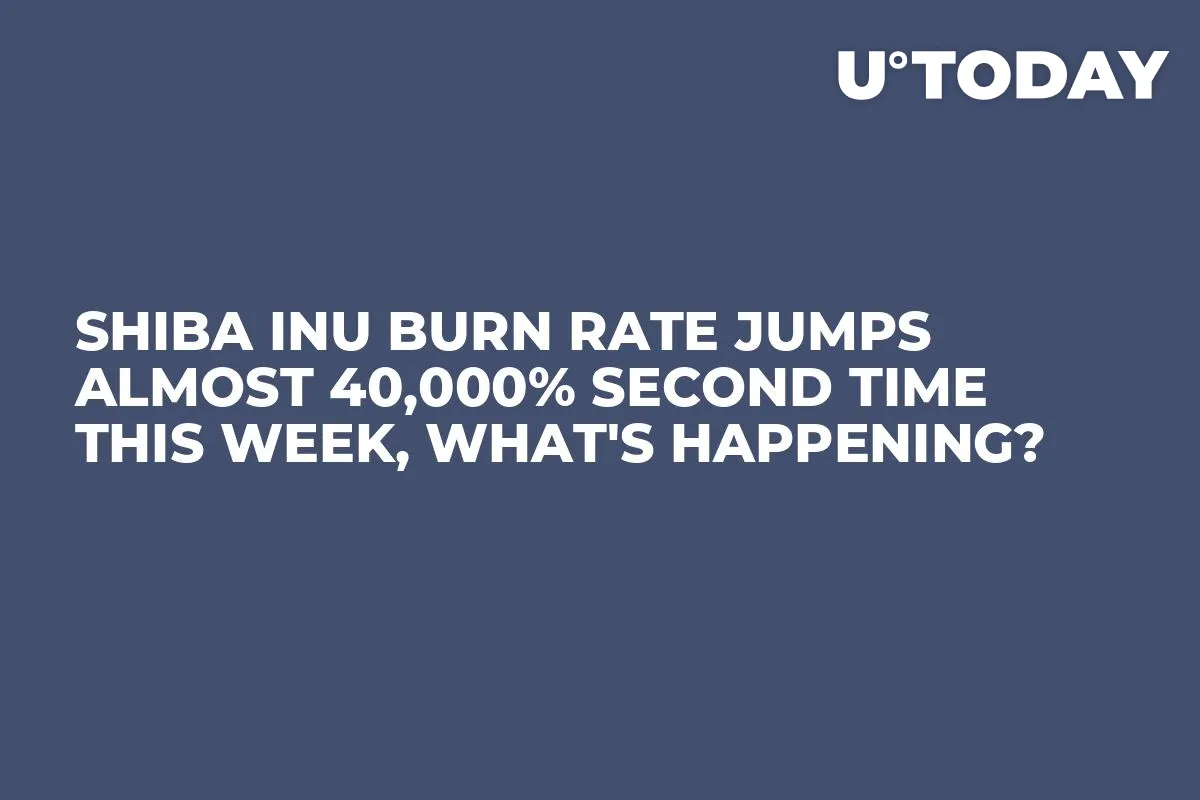 Shiba Inu Burn Rate Jumps Almost 40,000% Second Time This Week, What's Happening?