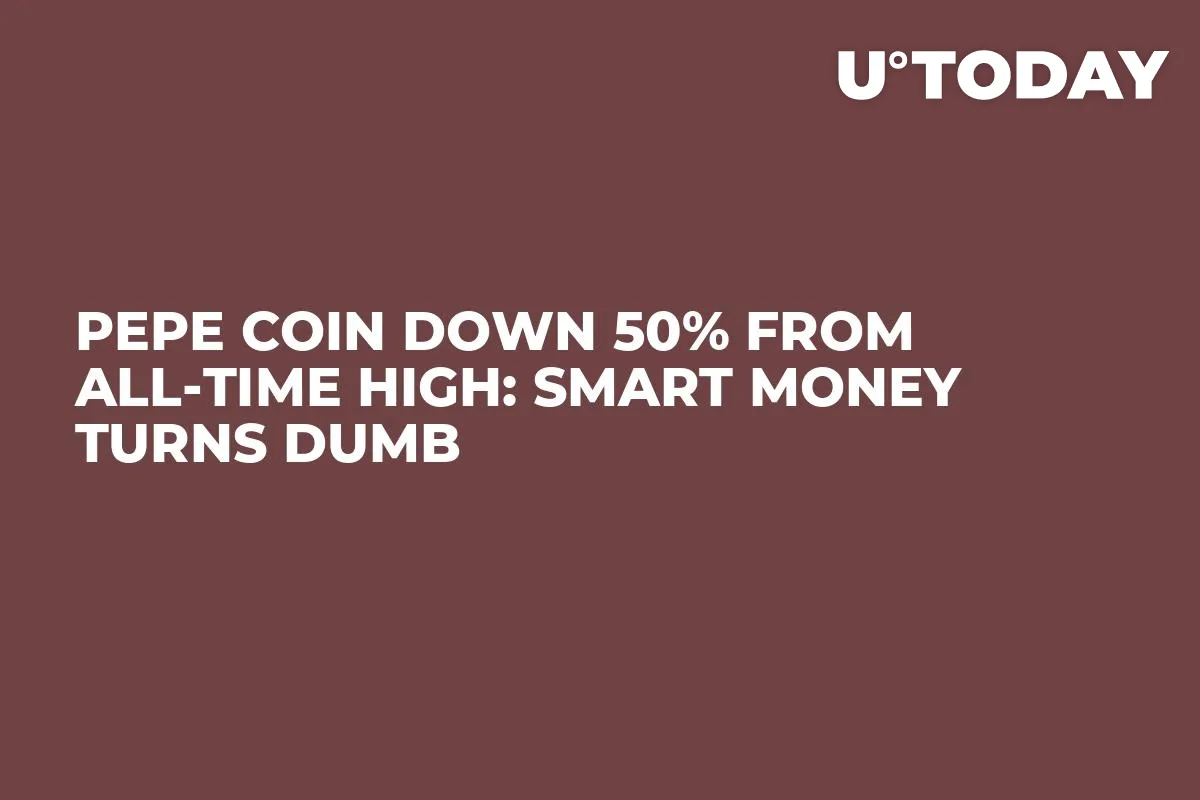 Pepe Coin Down 50% From All-Time High: Smart Money Turns Dumb