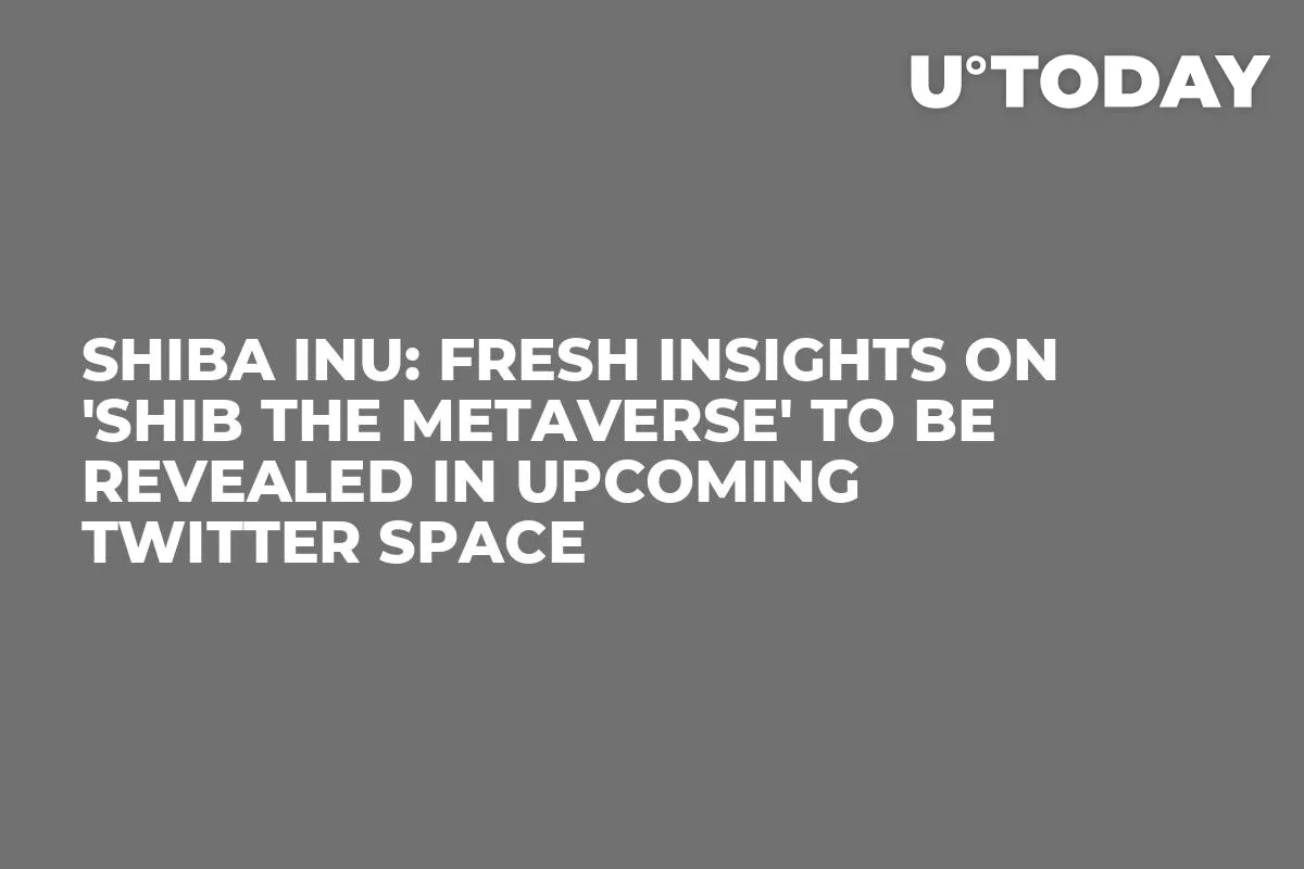 Shiba Inu: Fresh Insights on 'SHIB The Metaverse' to Be Revealed in Upcoming Twitter Space