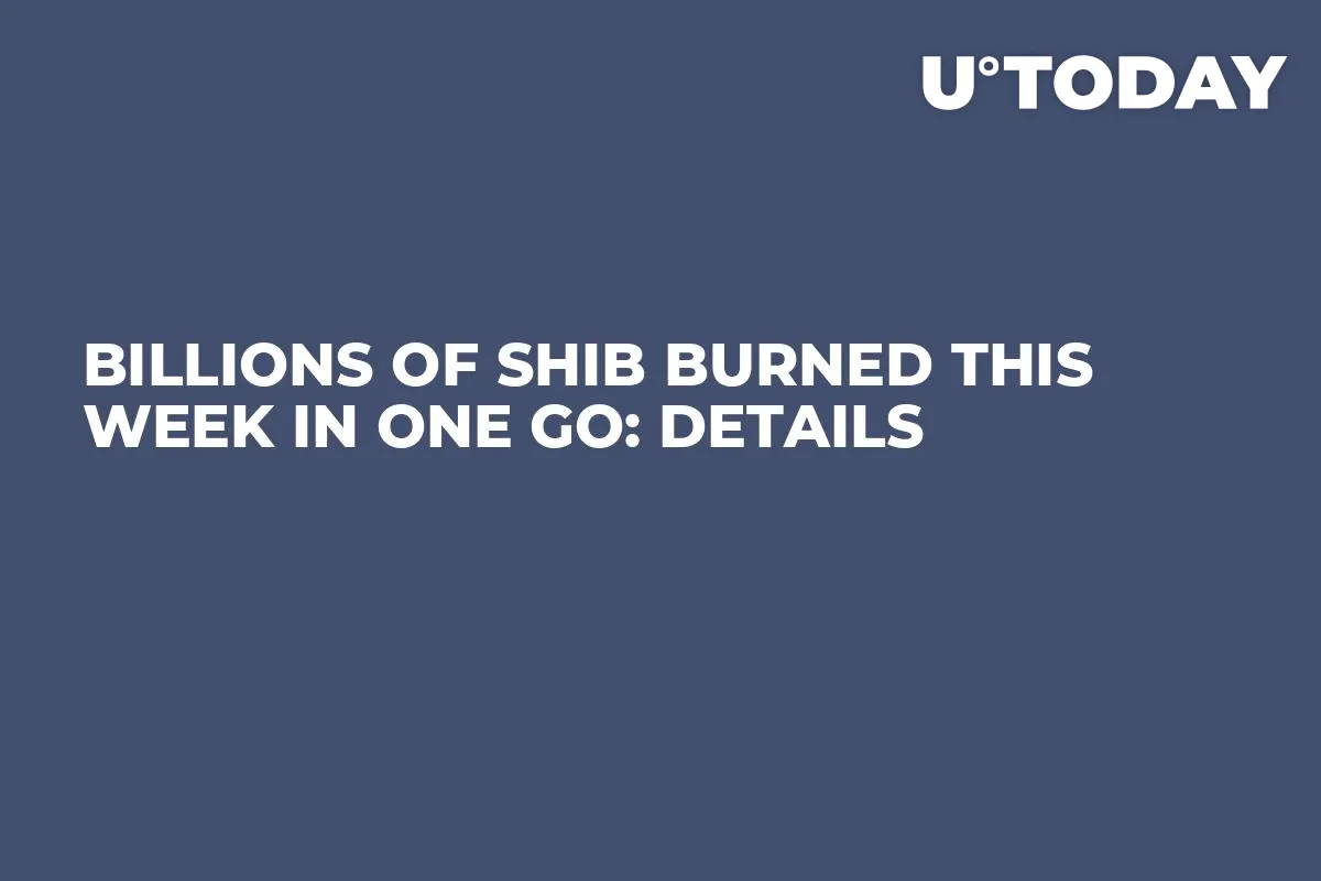 Billions of SHIB Burned This Week in One Go: Details