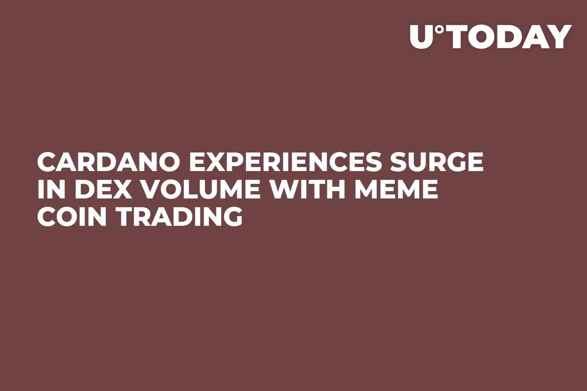 Cardano Experiences Surge in DEX Volume With Meme Coin Trading