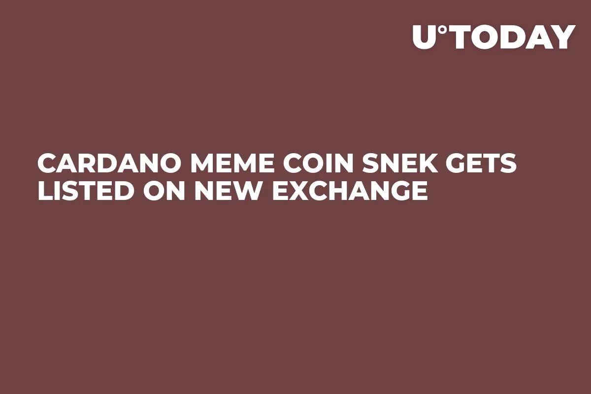 Cardano Meme Coin SNEK Gets Listed on New Exchange