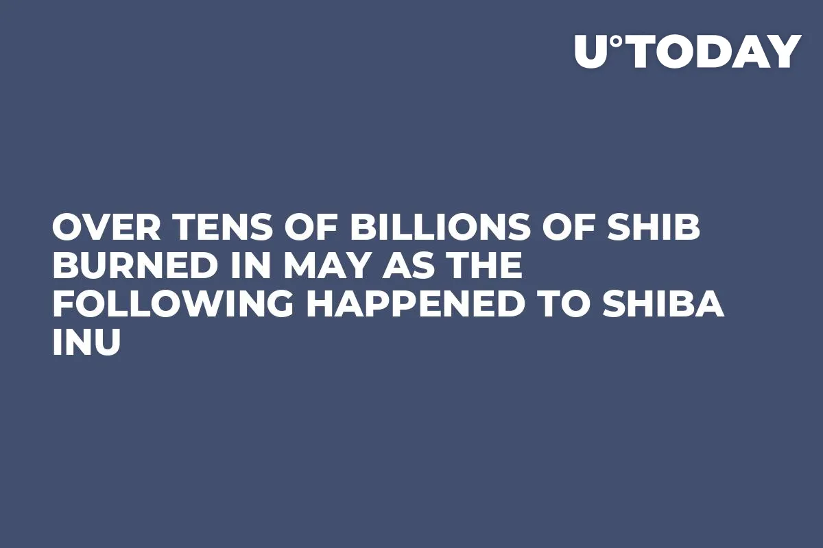 Over Tens of Billions of SHIB Burned in May as the Following Happened to Shiba Inu