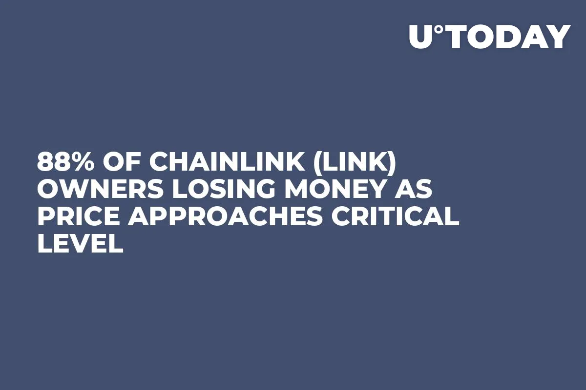 88% of Chainlink (LINK) Owners Losing Money as Price Approaches Critical Level