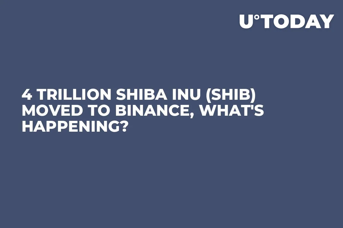 4 Trillion Shiba Inu (SHIB) Moved to Binance, What's Happening?