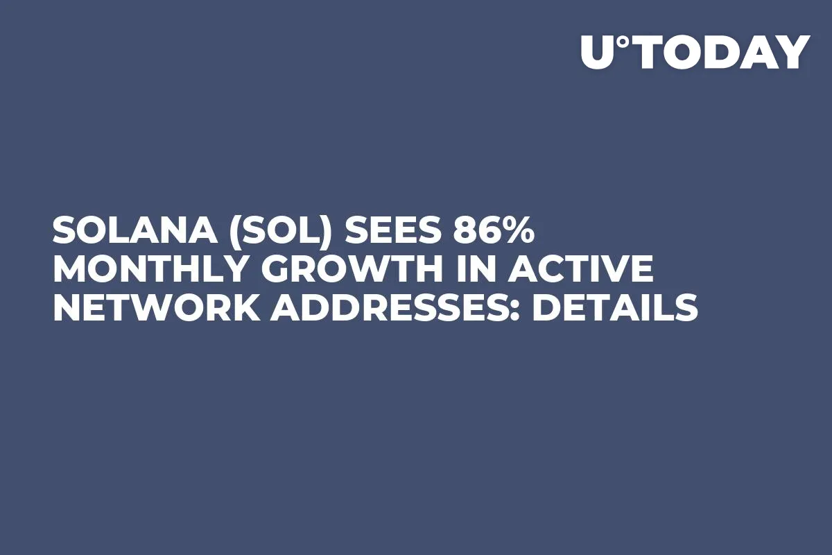 Solana (SOL) Sees 86% Monthly Growth in Active Network Addresses: Details