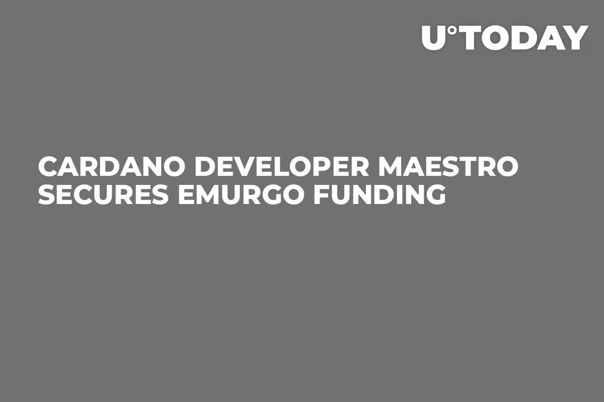 Cardano Developer Maestro Secures EMURGO Funding