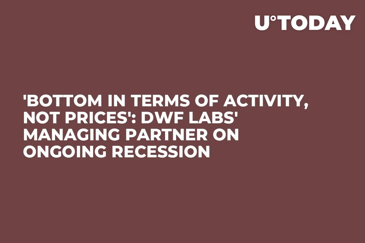 'Bottom in Terms of Activity, Not Prices': DWF Labs' Managing Partner on Ongoing Recession
