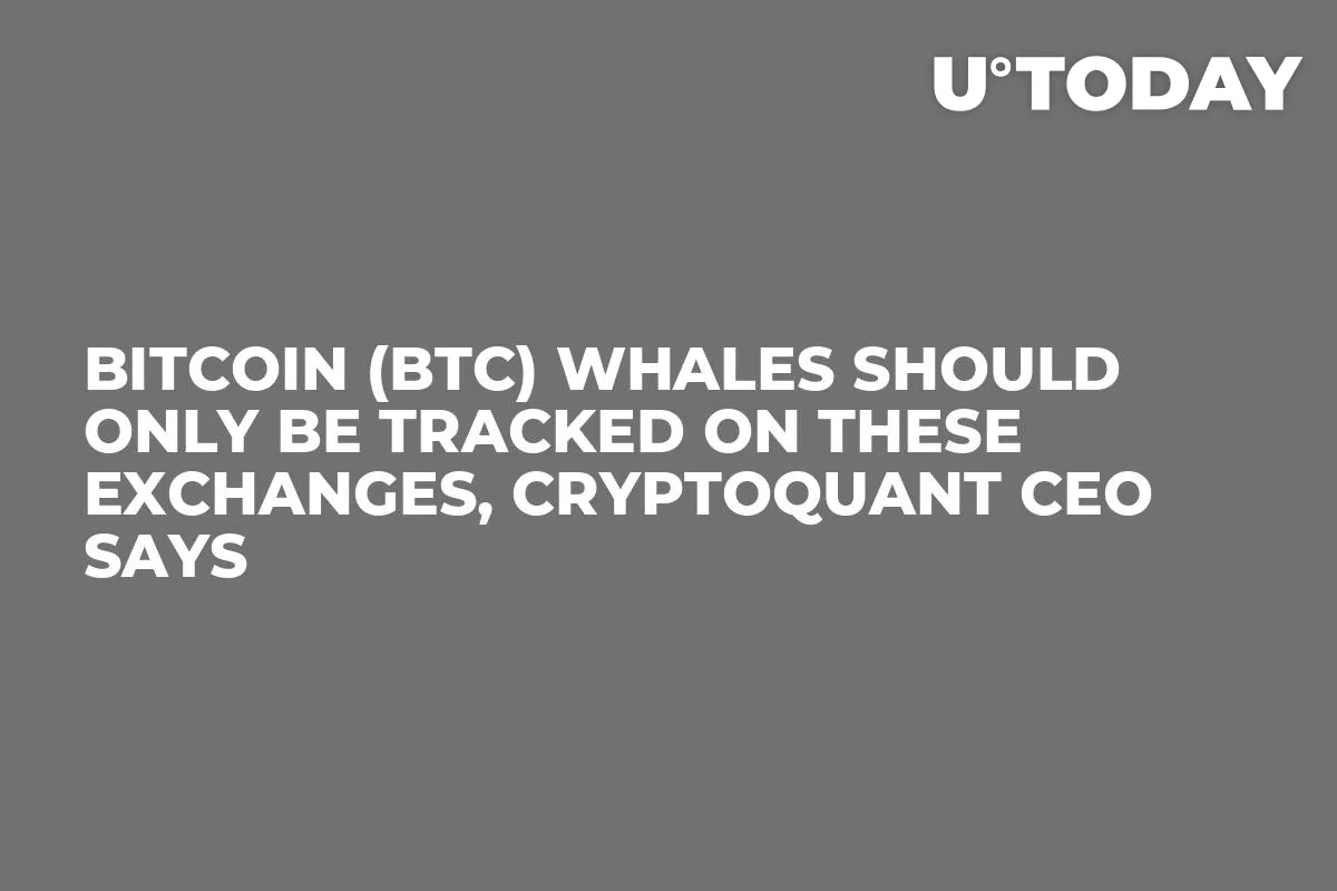 Bitcoin (BTC) Whales Should Only Be Tracked on These Exchanges, CryptoQuant CEO Says