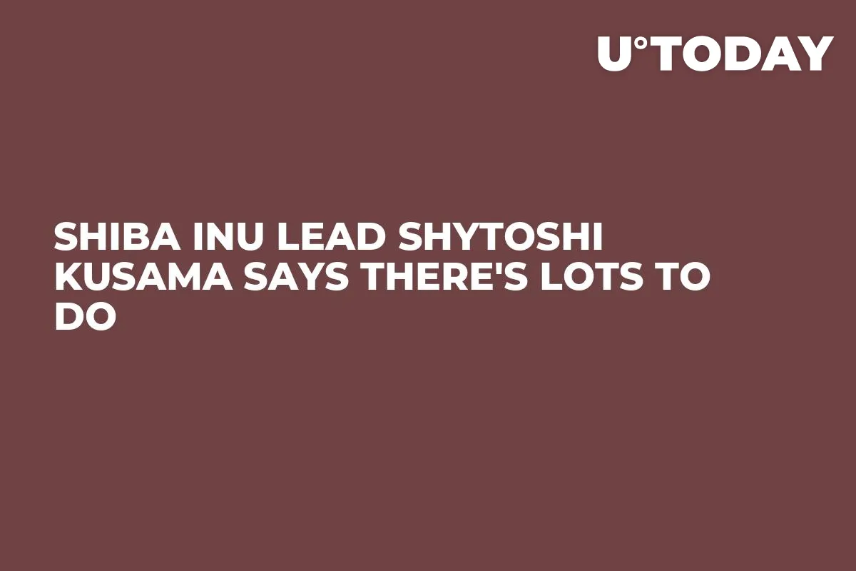 Shiba Inu Lead Shytoshi Kusama Says There's Lots to Do