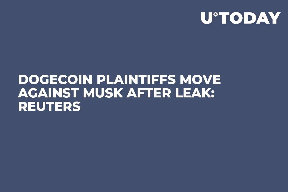 Dogecoin Plaintiffs Move Against Musk After Leak: Reuters